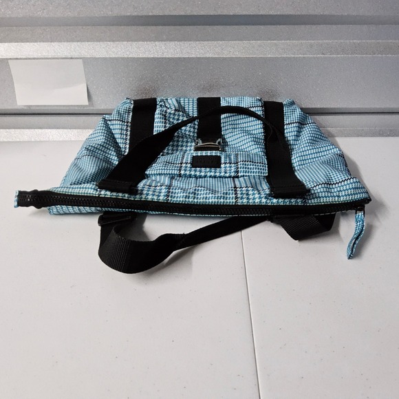 Vintage‎ Lauren Ralph Lauren Tote Bag Purse Houndstooth Buckle Pocket Zip Y2K - Picture 4 of 12